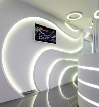 Гипсовая световая 3D панель Zaha Flow Curl