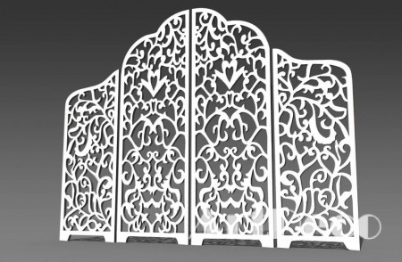 Резная 3D Ширма W7